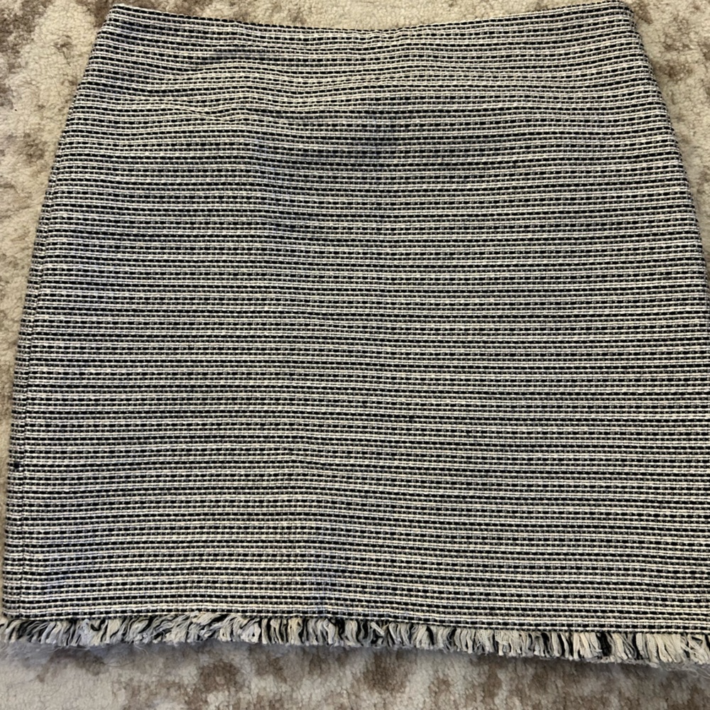 Loft Black Striped Skirt